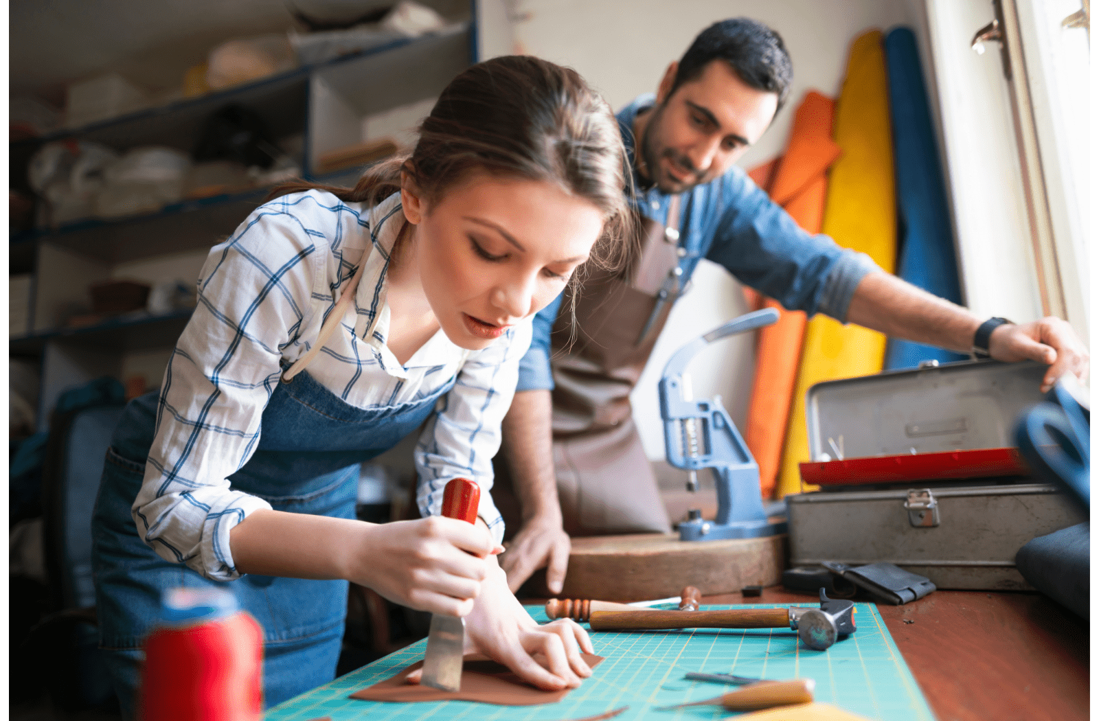 Leather making workshop