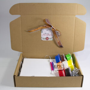 Christmas Clay Art w/Canvas Gift Box